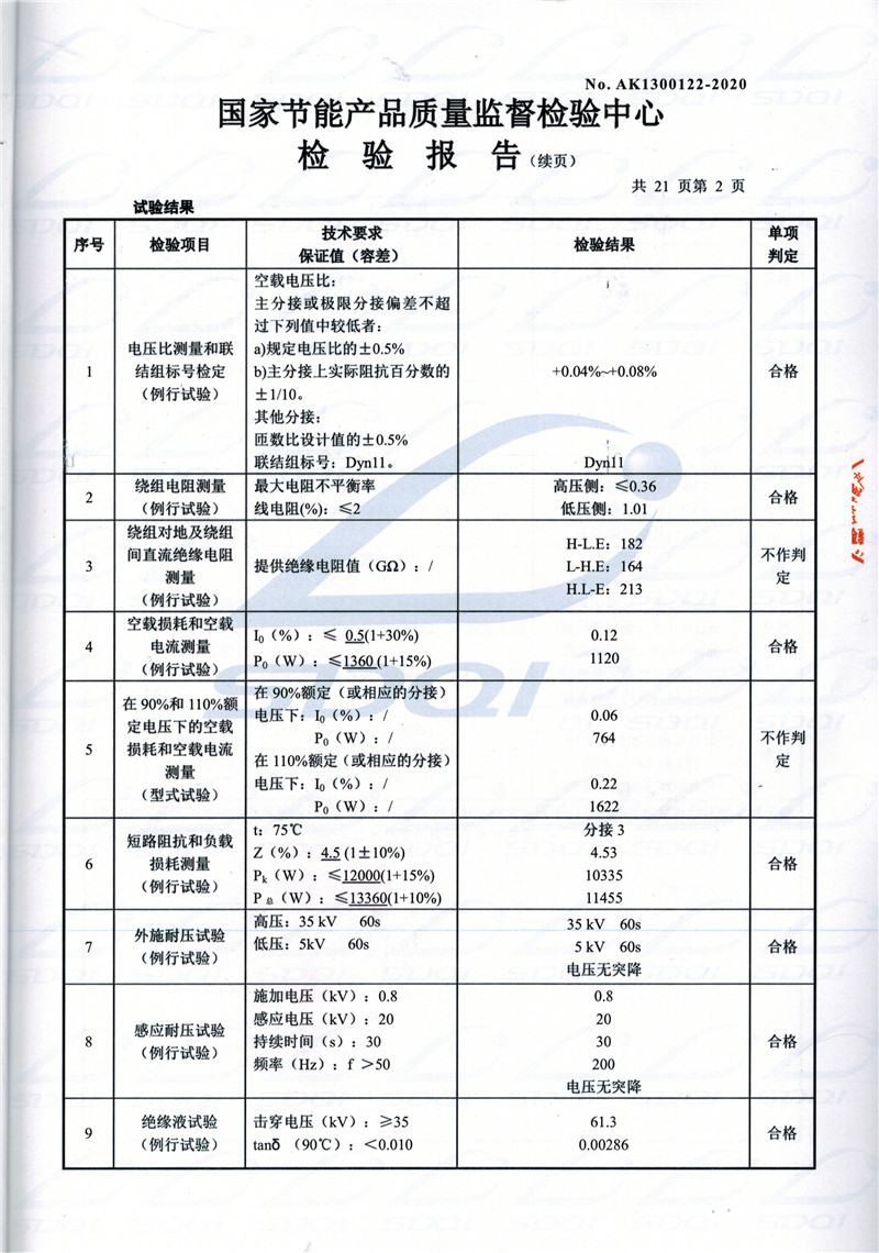 高低压试验报告-S11-1250凤凰凤凰凤凰油浸式变压器-2.jpg